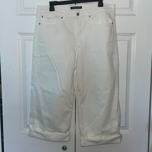 Calvin Klein white cut off jeans